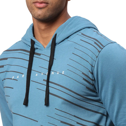 Men Grey Slim Fit Print Polyester Blend Sweatshirts