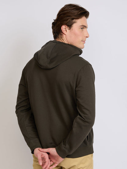 Park Avenue Men Green Cut & Sew Slim Fit Cotton Blend Sweatshirt