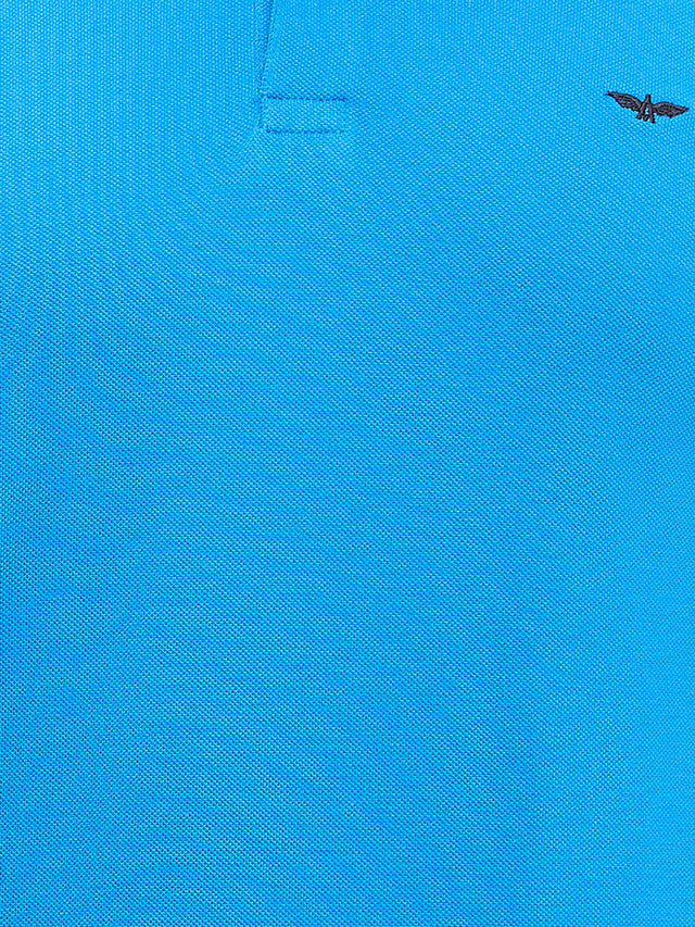 Park Avenue Blue Solid Slim Fit Half Sleeve Cotton Blend T-Shirt