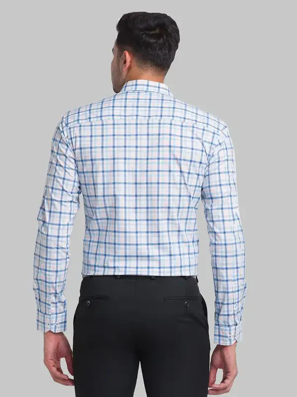 Men Red Slim Fit Checks Cotton Cut Away Collar Shirts