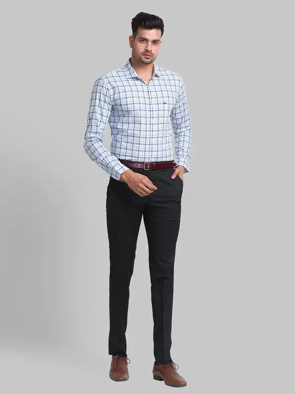 Men Red Slim Fit Checks Cotton Cut Away Collar Shirts