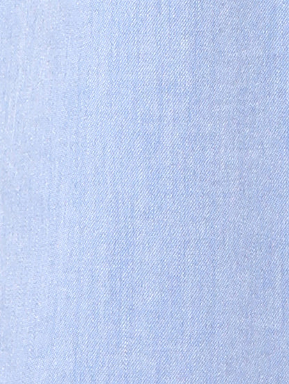 Park Avenue Men Blue Solid Slim Fit Full Sleeve Cut Away Collar Shirt