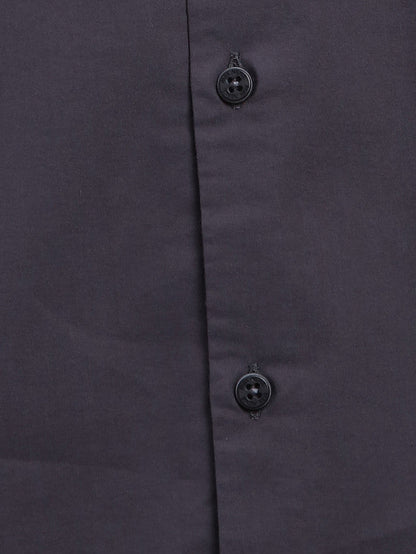 Park Avenue Grey Solid Slim Fit Full Sleeve Cotton Blend Shirt