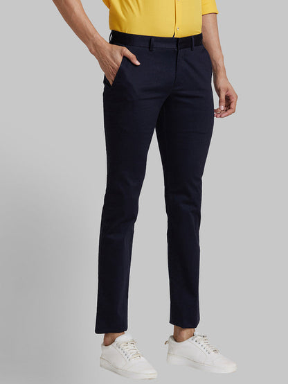 Park Avenue Blue Structure Neo Fit Cotton Blend Trouser