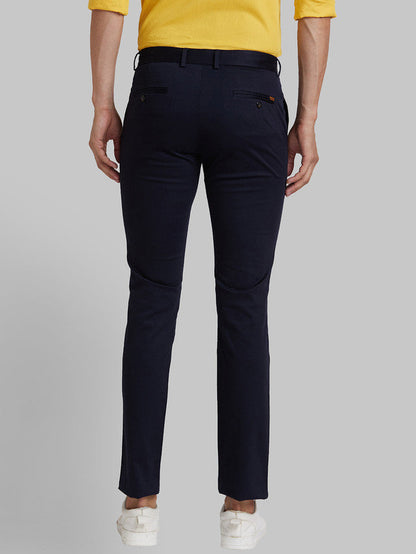 Park Avenue Blue Structure Neo Fit Cotton Blend Trouser