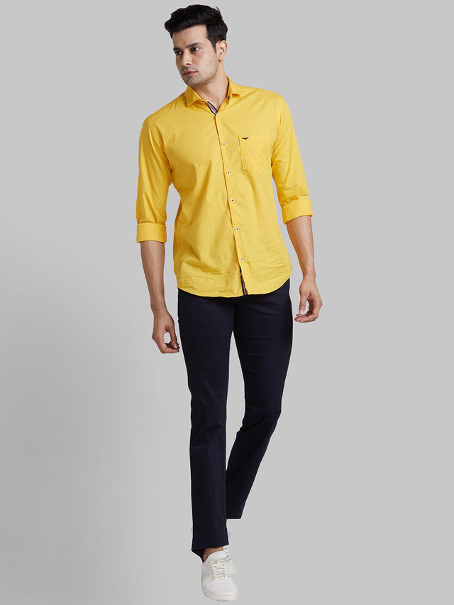 Park Avenue Blue Structure Neo Fit Cotton Blend Trouser