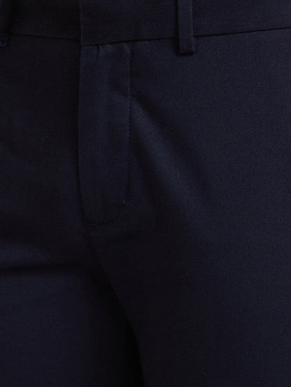 Park Avenue Blue Structure Neo Fit Cotton Blend Trouser
