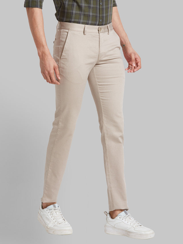 Park Avenue Brown Printed Neo Fit Cotton Blend Trouser