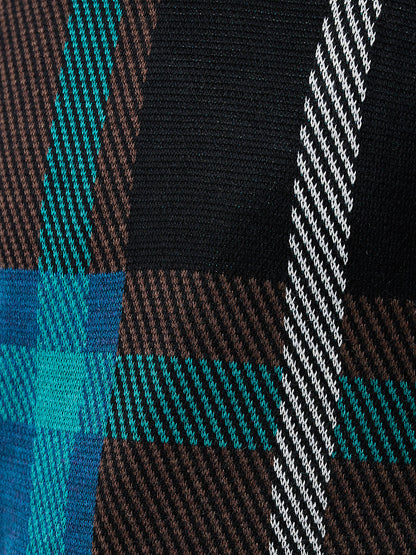 Park Avenue Men Blue Jacquard Regular Fit Acrylic Blend Sweaters