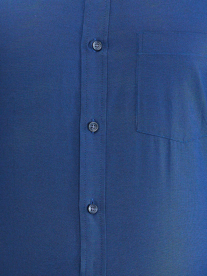 Park Avenue Blue Structure Regular Fit Cotton Formal Shirt