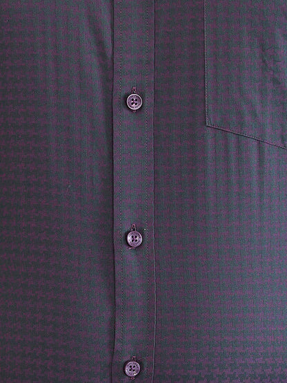 Park Avenue Men Purple Structured Regular Fit Cotton Formal Shirt