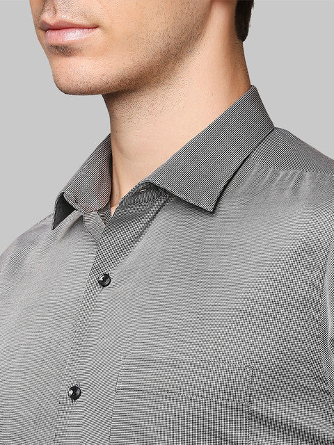 Park Avenue Men Grey Slim Fit Structured Shirt
