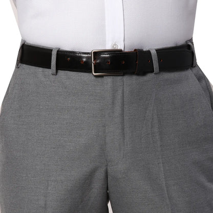 Park Avenue Men Grey Solid Slim Fit Polyester Blend Suit