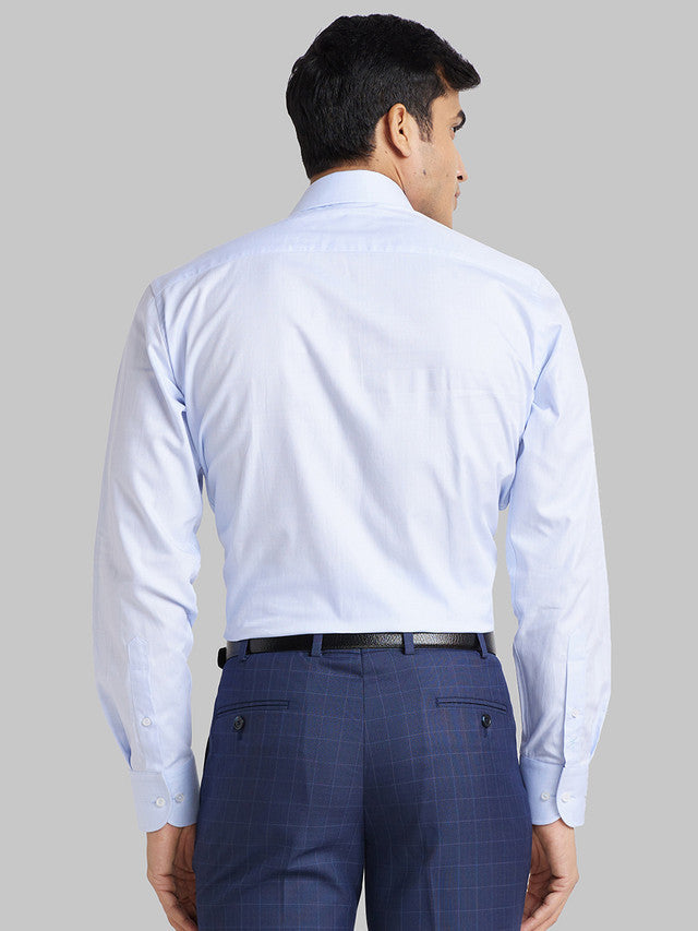 Park Avenue Blue Structure Luxus Fit Cotton Formal Shirt