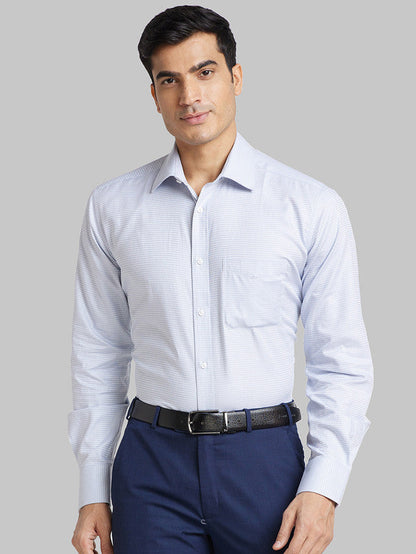 Park Avenue Grey Structure Luxus Fit Cotton Formal Shirt
