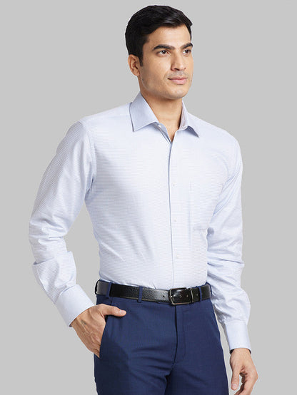 Park Avenue Grey Structure Luxus Fit Cotton Formal Shirt