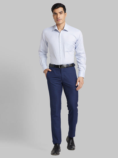 Park Avenue Grey Structure Luxus Fit Cotton Formal Shirt