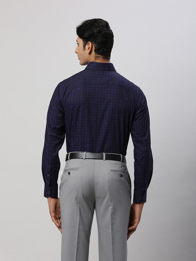 Park Avenue Blue Structure Luxus Fit Cotton Formal Shirt