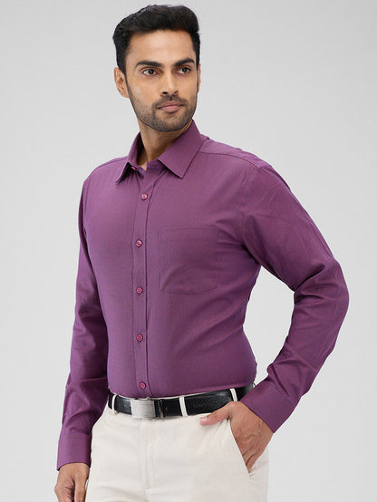 Park Avenue Purple Structure Regular Fit Cotton Formal Shirt