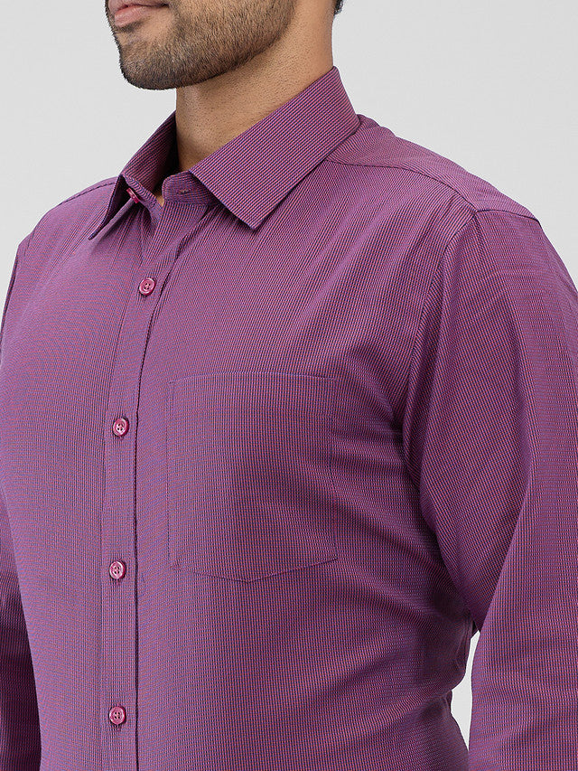 Park Avenue Purple Structure Regular Fit Cotton Formal Shirt