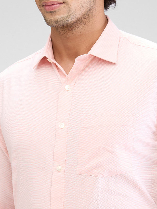 Park Avenue Orange Structure Regular Fit Cotton Formal Shirt