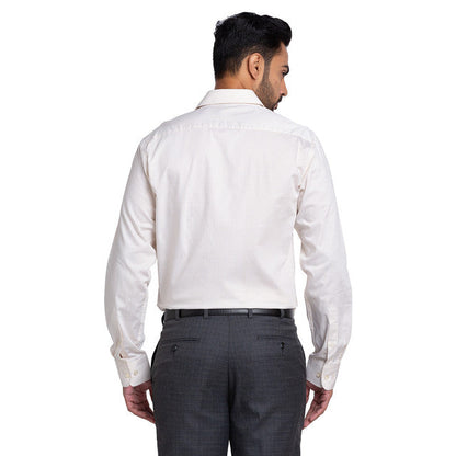 Park Avenue Men Brown Striped Regular Fit Cotton Formal Shirt