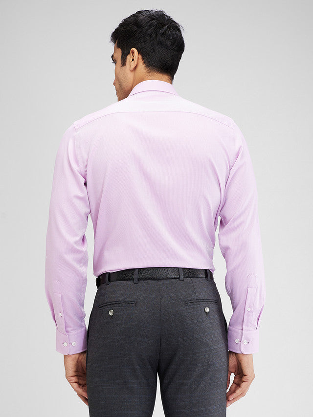 Park Avenue Purple Structure Regular Fit Full Sleeve Cotton Shirt