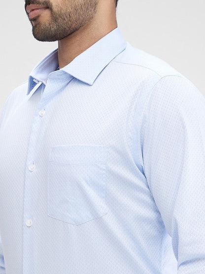 Park Avenue Blue Structure Regular Fit Cotton Formal Shirt
