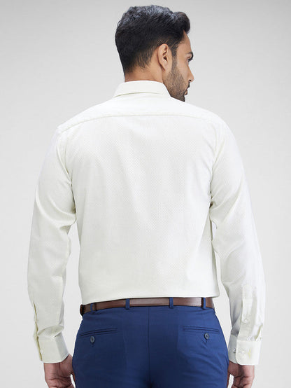 Park Avenue Green Structure Regular Fit Cotton Formal Shirt