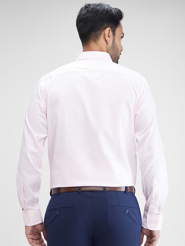 Park Avenue Men Pink Structured Regular Fit Cotton Formal Shirt