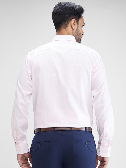 Park Avenue Men Pink Structured Regular Fit Cotton Formal Shirt
