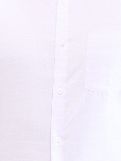 Park Avenue Purple Checks Regular Fit Cotton Formal Shirt
