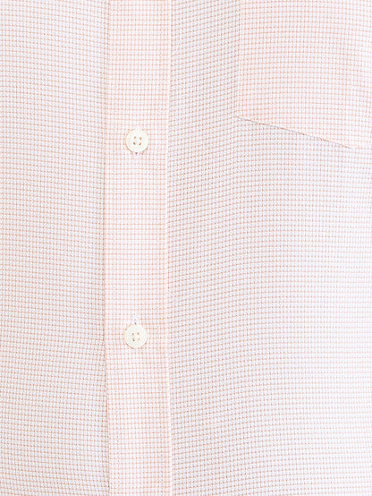 Park Avenue Orange Structure Regular Fit Cotton Formal Shirt
