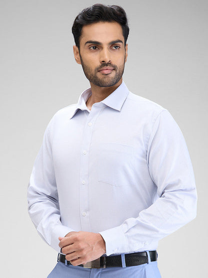 Park Avenue Men Blue Structured Regular Fit Cotton Formal Shirt