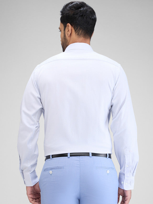 Park Avenue Men Blue Structured Regular Fit Cotton Formal Shirt