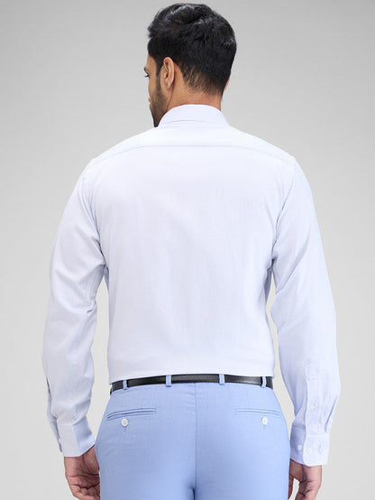 Park Avenue Men Blue Structured Regular Fit Cotton Formal Shirt