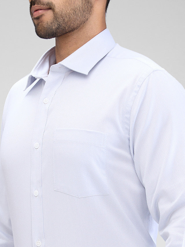 Park Avenue Men Blue Structured Regular Fit Cotton Formal Shirt