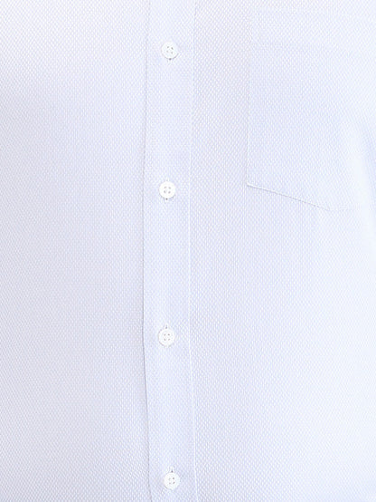 Park Avenue Men Blue Structured Regular Fit Cotton Formal Shirt