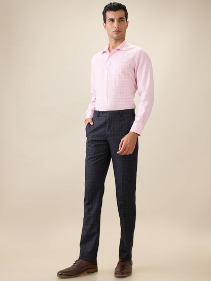 Park Avenue Men Red Checks Regular Fit Cotton Blend Full Sleeve Ainsley Collar Formal Shirt