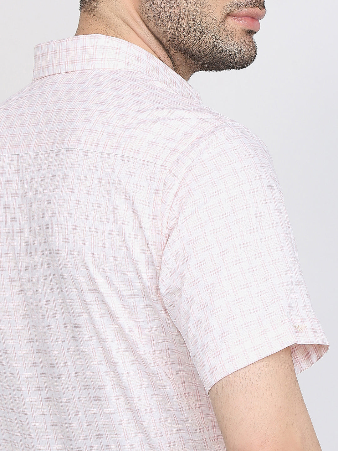 Park Avenue Men Orange Checks Regular Fit Cotton Formal Shirt