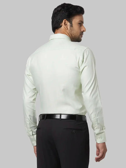 Park Avenue Men Green Structure Slim Fit Cotton Shirt