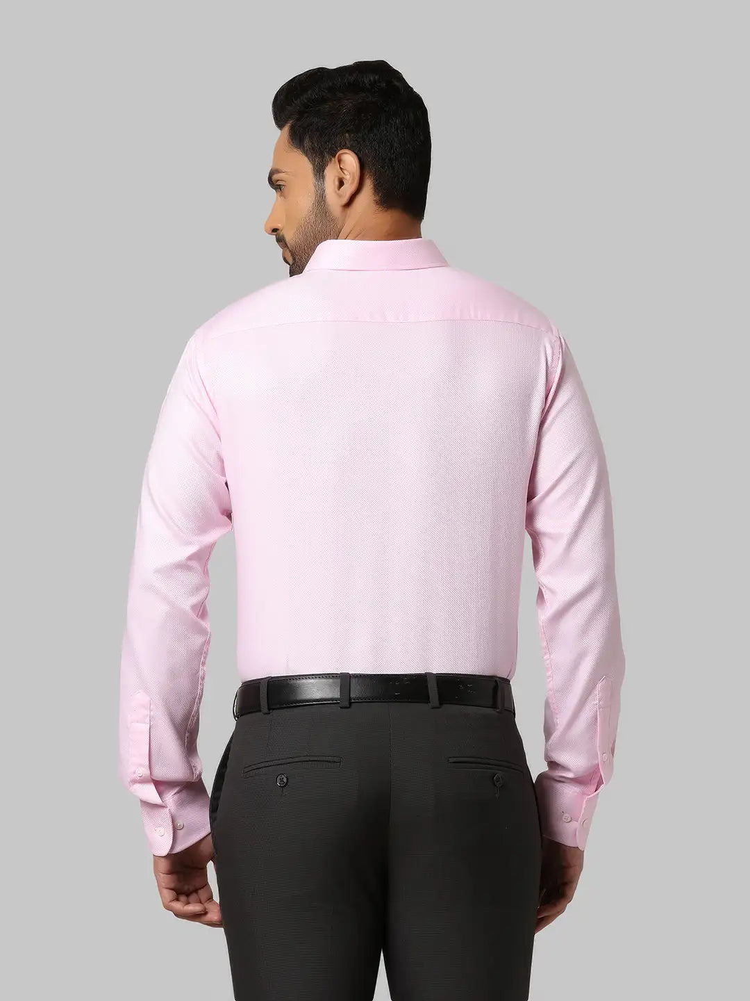 Men Red Slim Fit Structure Cotton Shirts