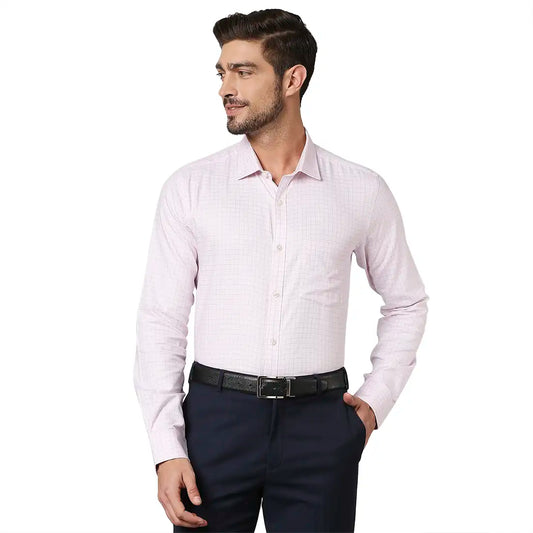 Men Red Slim Fit Checks Cotton Shirts