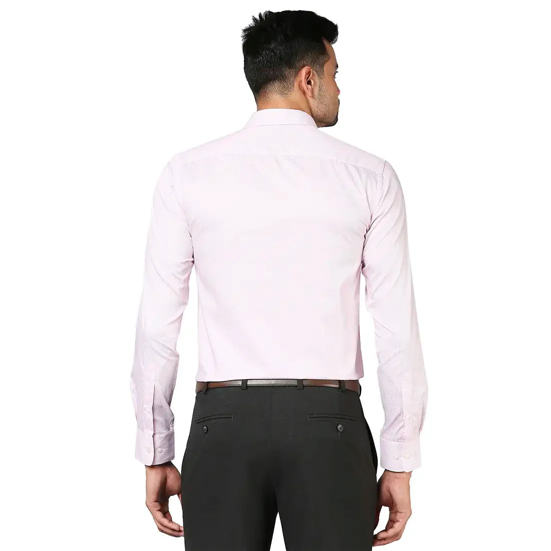 Men Red Slim Fit Stripe Cotton Shirts