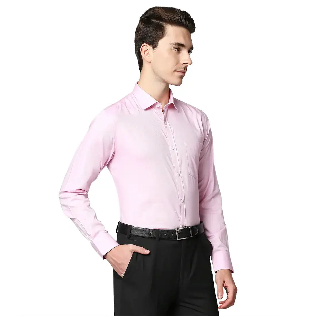 Park Avenue Men Pink Striped Slim Fit Cotton Formal Shirt