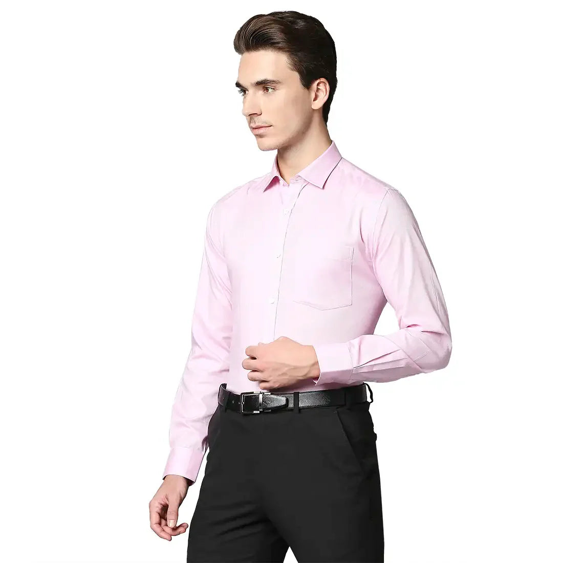 Park Avenue Men Pink Striped Slim Fit Cotton Formal Shirt