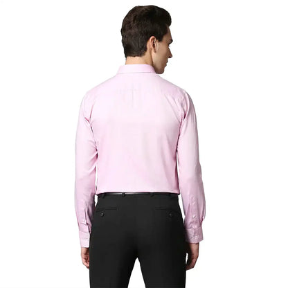 Park Avenue Men Pink Striped Slim Fit Cotton Formal Shirt
