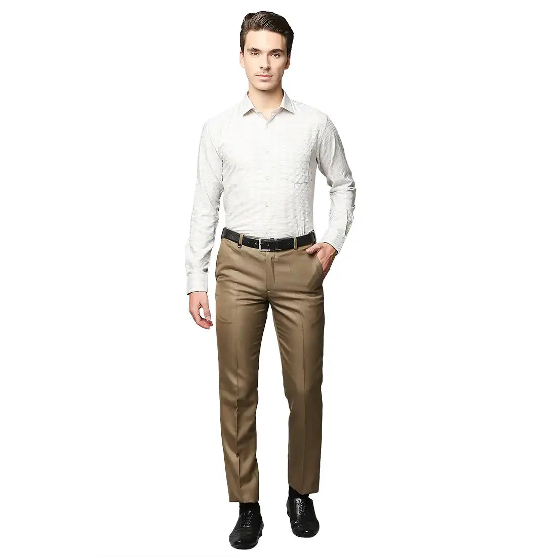 Men Yellow Slim Fit Checks Cotton Shirts