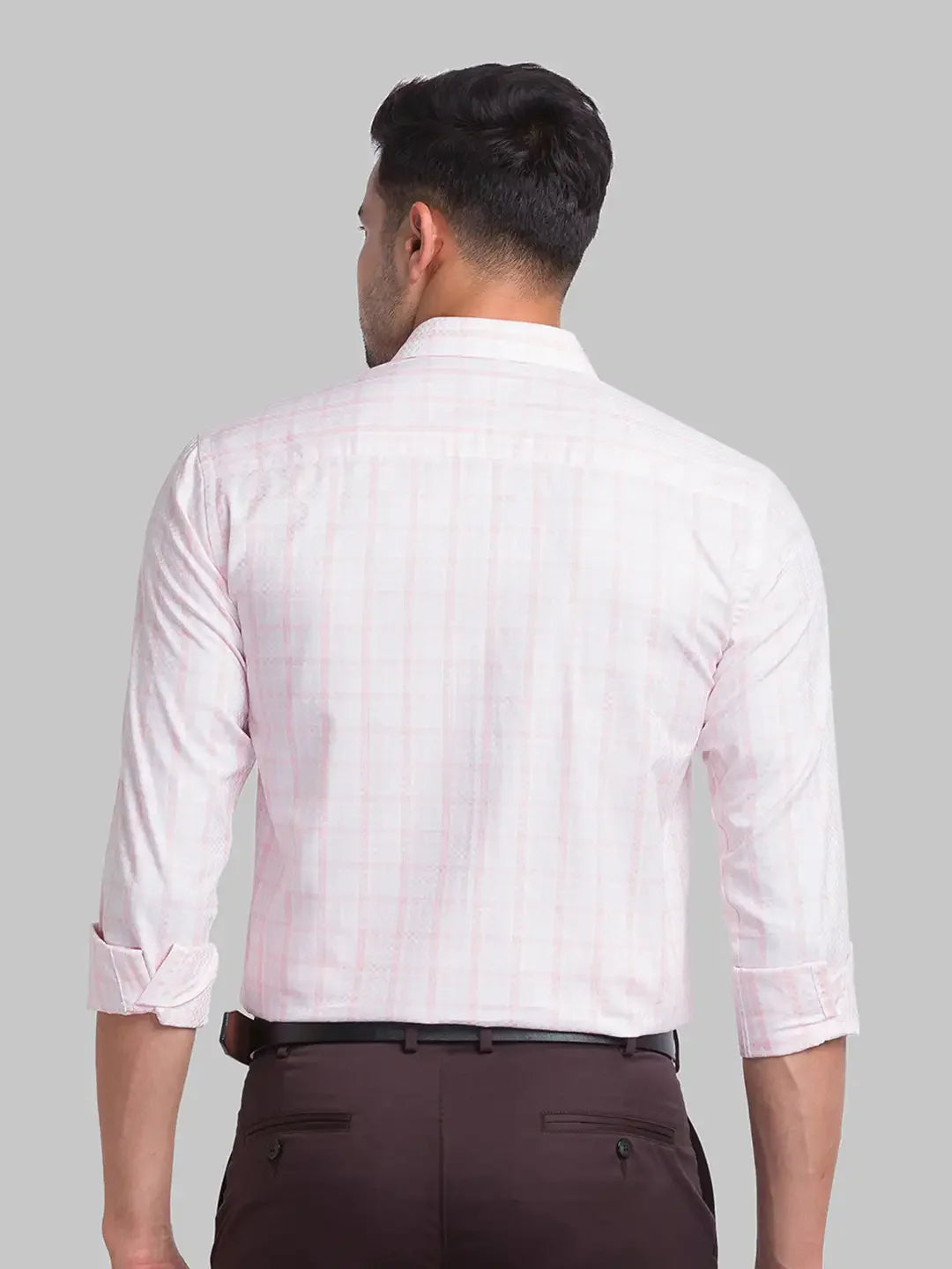 Men Red Slim Fit Checks Cotton Shirts