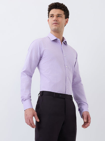 Park Avenue Men Purple Slim Fit Cotton Formal Shirt